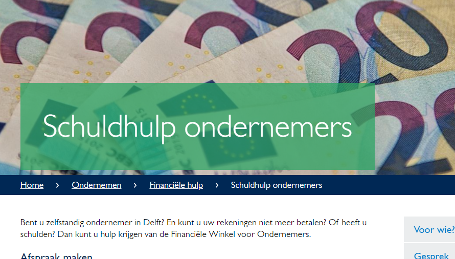 Delft – Gemeentelijke hulp voor ondernemers met schulden