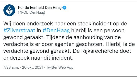 Den Haag – Zwaar gewonde bij steekpartij Zilverstraat