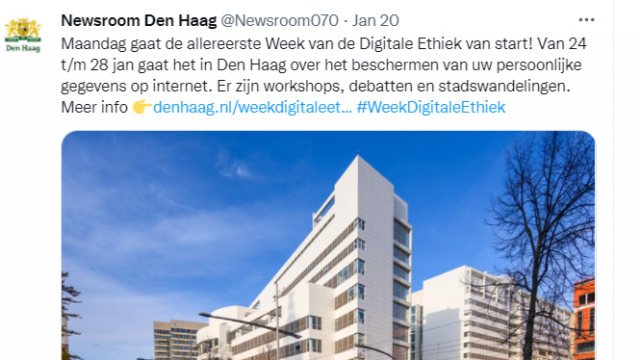 Den Haag – Eerste week van de Digitale Ethiek
