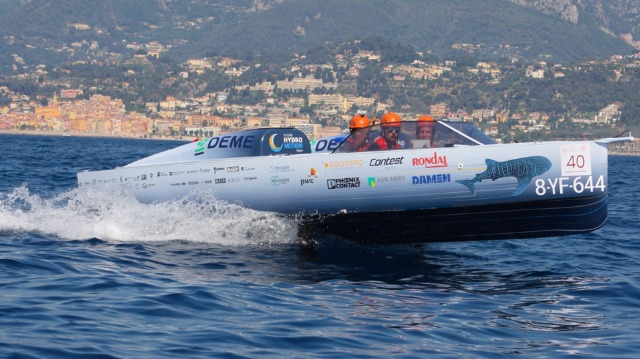 Delft – TU Delft wint met waterstofboot in Monaco