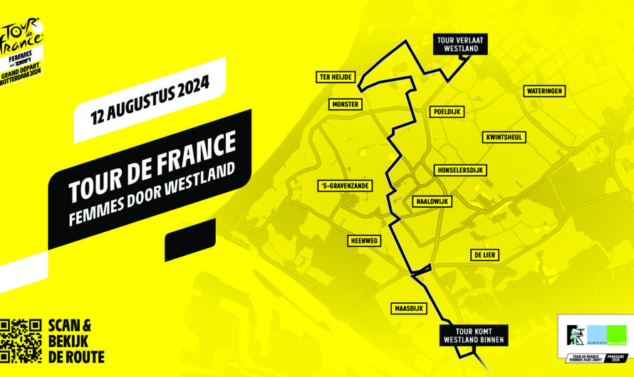 Route Westland met Tour de France voor vrouwen: Westland kleurt geel op 12 augustus