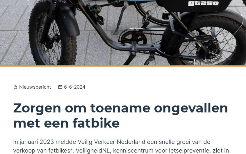 Overlast en gewonden door Fatbikes: veel vragen en zorgen