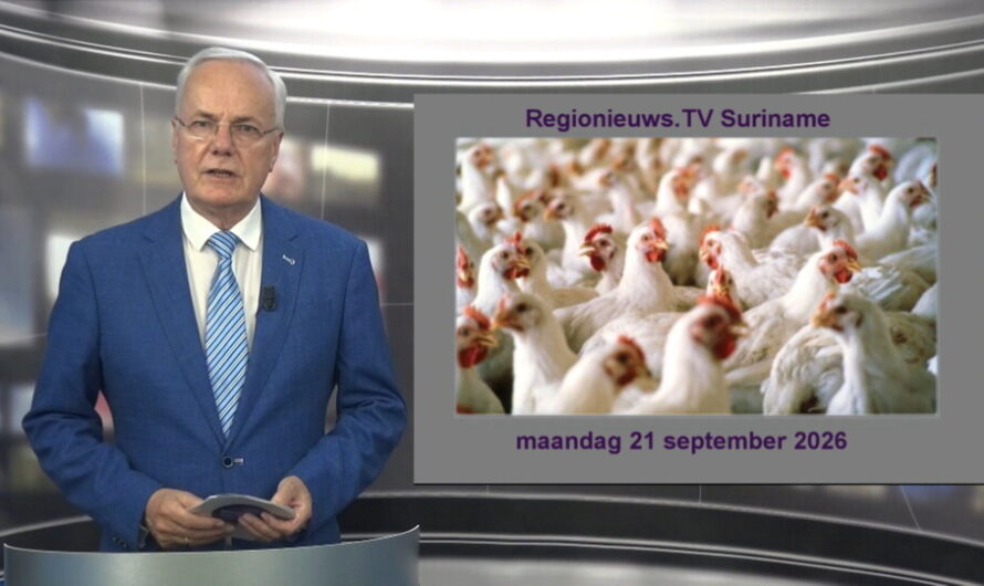 Regionieuws TV Suriname 21 sept. 2026 1►Uitbraak Vogelgriep ►Simons naar VN► Salarissen SRD300 milj.