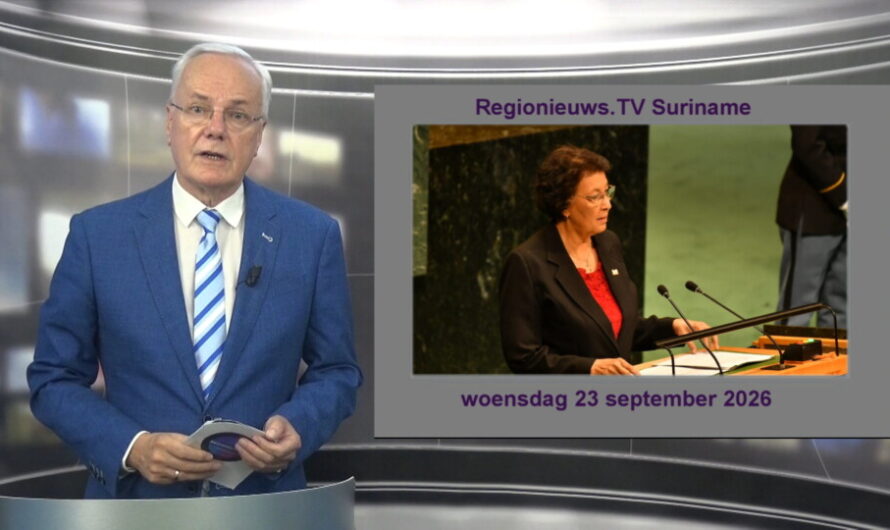 Regionieuws TV Suriname 23 sept. 2026 ►Simons bij VN ► Optreden tegen witwassen ►4e politieman vast