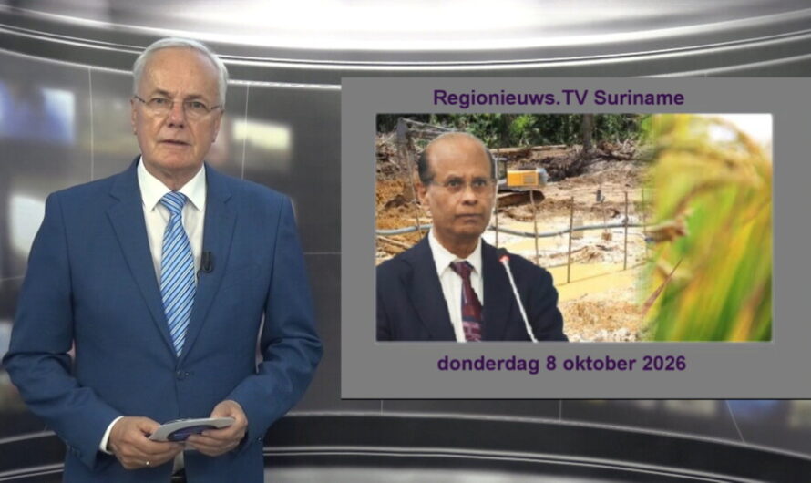 Regionieuws TV Suriname 8 okt. 2026 ► Ingreep goudwinning? ►385 ton rijstsmokkel? ► Schoolstart 2026